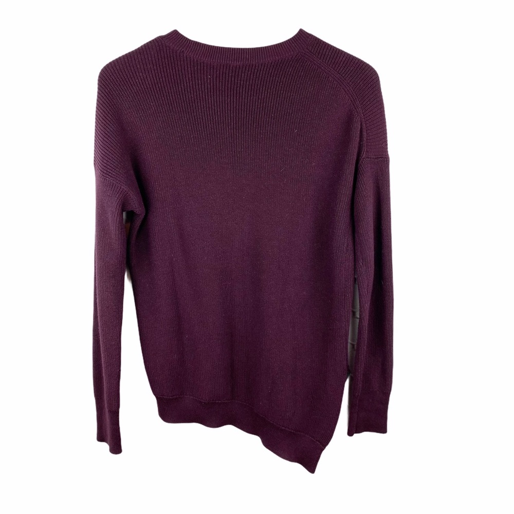 ATHLETA Purple Rest Day Asymmetrical Silk Blend Sweater XXS - Picture 5 of 7